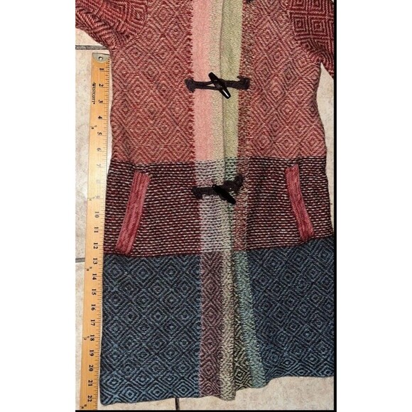 Anthropologie (XS)Sparrow Boho Hoodie Sweater Coat Toggle Lambswool Merino Blend - Picture 11 of 14